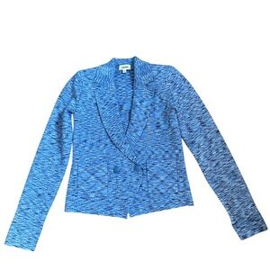 L'AGENCE Sophia Textured Blue Jacket